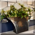 D17. Vase and faux flowers. 
